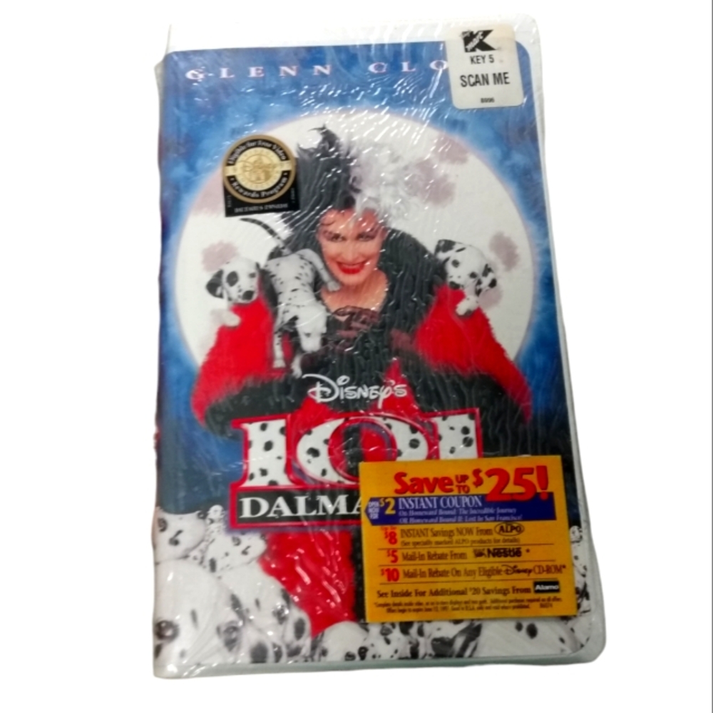 Disney 101 Dalmatians VHS 1997 Clam‎ Shell Factory Sealed